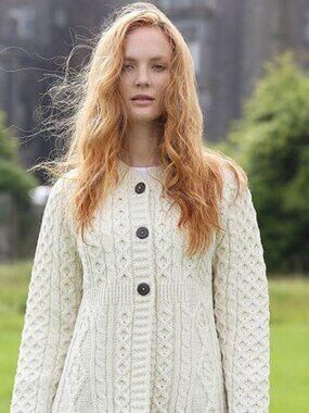 NWOT Aran Woollen Mills Wool Cardigan